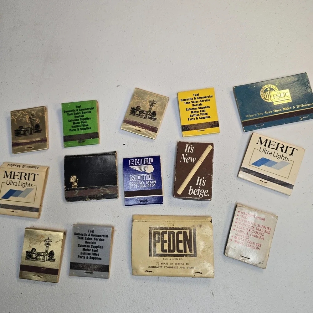 Lot of‎ 14 Random Vintage Advertising Matchbooks